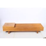 A 1960s SATIN BIRCH COFFEE TABLE by William Moran Baggot Street Dublin of rectangular slatted form