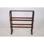 A VICTORIAN DESIGN MAHOGANY FIVE BAR TOWEL RAIL 84cm (h) x 75cm (w) x 21cm (d)