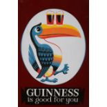 AN ENAMEL GUINNESS ADVERTISEMENT SIGN inscribed Guinness is Good for You 64cm x 41cm