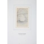 HEAD AND SHOULDER PORTRAIT OF A FEMALE A pencil drawing Inscribed Sarah Purser (1848 -