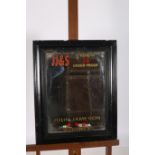 A JOHN JAMESON WHISKEY PUB MIRROR inscribed DJ & S John Jameson Whiskey in ebonised frame 64cm x