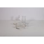 A COLLECTION OF GLASSWARE to include a Galway crystal vase decanter cake slice bowls etc etc