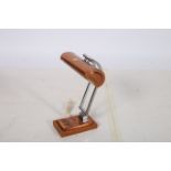 A FRENCH CIRCA 1950s COPPER AND CHROME TABLE LAMP in original condition 33cm (h) x 24cm (w) x 17cm