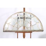 A GEORGIAN PINE AND LEAD GLASS FAN WINDOW of arched form (AF) 73cm x 144cm