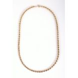 A 9CT GOLD ROPED CHAIN