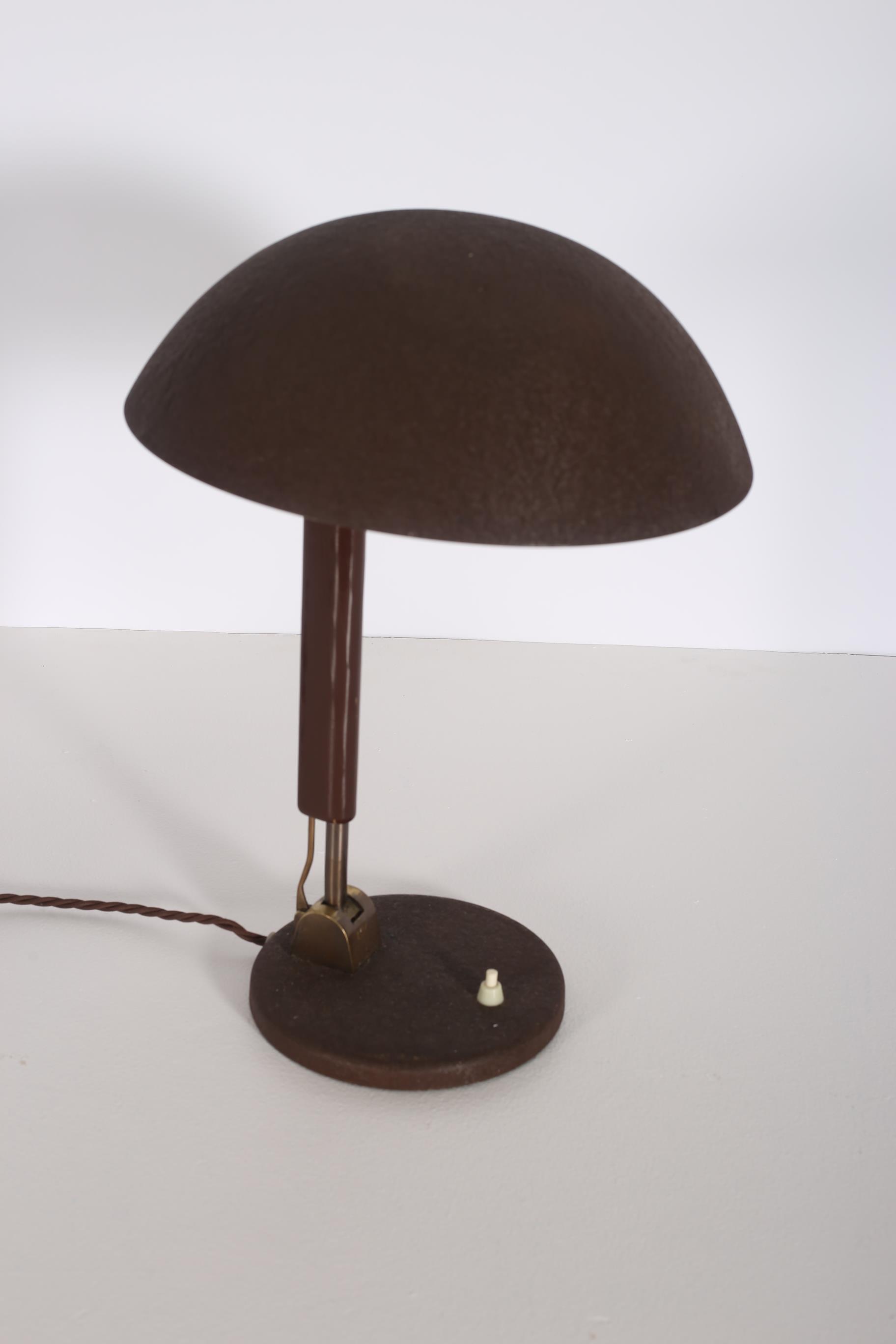 A KARL TRABERT BAG TURGI TABLE LAMP CIRCA 1930s with adjustable shade first edition swiss bag turgi