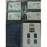 Three albums of Faroe Islands first day covers, mint stamps, sheets and a blank album