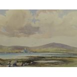 Alec C. Quayle, King Williams College from Langness, Watercolour, Signed 37 x 52 cm