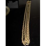 9ct gold oval link chain, London 1973, 38.9 g, length 92 cm