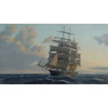Kenneth Jepson, Clipper ship in full sail, Oil on canvas, Signed, 52 x 75 cm