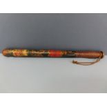 Victorian painted police truncheon - length 46.5 cm