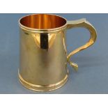 20thC 9 ct gold half pint tankard in the Georgian style - Sheffield mark maker P Ltd. - 329.8 g