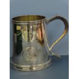 Sterling silver pint tankard commemorating 200th anniversary of the voyage of Lt. James Cook in H.M.