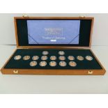 The half sovereign collection 1900 to 1915 (one coin for each year) cased with booklet and