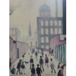 Laurence Stephen Lowry, Mrs Swindell's Picture, coloured limited edition print of 850, signed in