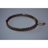 9ct. gold chain link bracelet - 8.1 g
