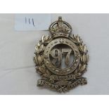 97th Deccan Infantry, Nagpore silver badge - Birmingham 1912 - Ht. 7.2 cm