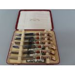 Royal Crown Derby set of six tea knives in the Old Imari decoration, cased with booklet, pattern no.