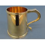 20thC 9 ct gold half pint tankard in the Georgian style, Sheffield mark maker P Ltd. - 332 g