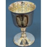 Sterling silver goblet commemorating HRH Prince of Wales Investiture, Caernarvon 1969. Limited 609 /