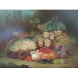 J C Maggs, Still life fruit, Oil on canvas, Signed, 43 x 52 cm