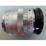 Carl Zeiss Planar T* 2 / 50mm ZM silver lens no. 15530722, boxed with papers