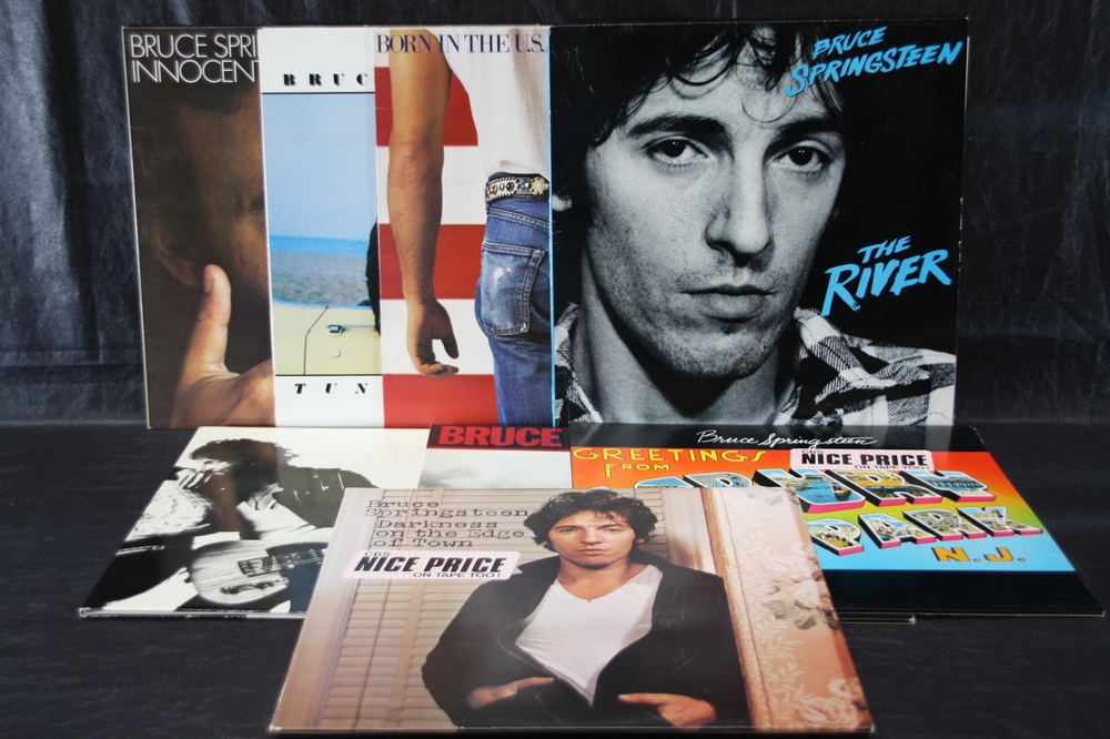 small collection of Bruce Springsteen LPs