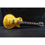 Sparkly Gold Groove Les Paul style guitar - double humbucker pickups , three way toggle switch,