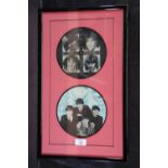 Two framed picture discs The Beatles - Hello Goodbye (RP5655A) and I want to hold your hand (