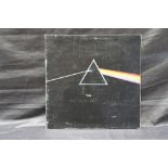 Pink Floyd - Dark Side of the Moon SHVL 804 - blue outlined triangle - no posters - tatty cover