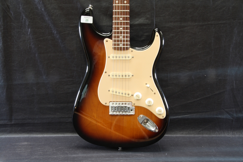 Fender Squire Bullet Stratocaster 20th Anniversary - sunburst, cream pickguard, three single coil - Image 3 of 3