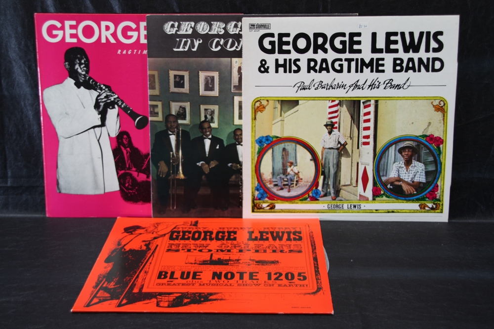 George Lewis - Ragtime Jazz Band (GHB108), In Concert (SLP4022), And His Ragtime Band (SLP4049)