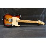 Jim Harley sunburst telecaster style guitar lipsick neck pickup and single coil bridge pickup, three