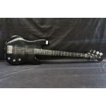 Axe black 4 string bass guitar with chrome hardware - P bass style