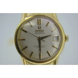Omega automatic chronometer Constellation calendar gents' 18ct gold wrist watch with Omega 18ct gold