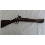 Antique percussion blunderbuss - length 21 ins. O/A