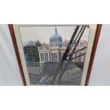 Peter Hearsey, Douglas Town Hall, Watercolour, Signed, 32 x 28 ins.