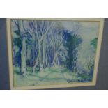 William Hoggatt RI RBC (1879-1961) British, The Avenue, Watercolour, Signed, 6.7.5 ins.