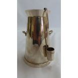 Silver cream churn and ladle - London 1974 - 8.50 ozt - Maker Asprey's. Ht. 5 ins.