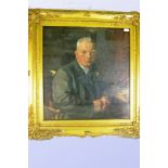 David Alison, Half portrait on an elderly gentleman, Oil on canvas, Signed and dated 1942, 30 x 25
