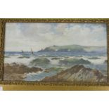 Samuel Warburton (1874-1938), Looking towards Douglas Head, Watercolour, Signed and dated 1897, 11 x