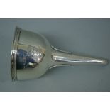 GIII silver wine funnel strainer with shell clasp and reeded border. London 1808. 4.5 ozt. Makers
