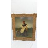 Charles Moreau (1830 - ?), A peasant maid, Oil on panel, Signed, 30 x 24 ins.