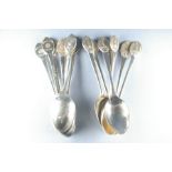 Ten Giggleswick School silver teaspoons, Birmingham 1930s plus three EPNS spoons