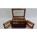 The Royal Cabinet of Games containing bone pieces, chess, draughts, backgammon, cribbage, whist,