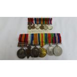 Six WWI and WWII medal group awarded to Surg. Lt. Cr. Campbell Ross R.N. Including Queen's South