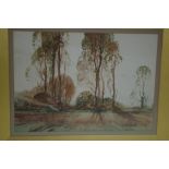 William Hoggatt RI, Under the trees. Watercolour, Signed, 16 x 22 ins.