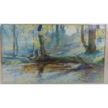 William Hoggatt (RI (1879-1961) British, Spring time Colby Glen, Watercolour, Signed label verso, 15