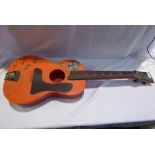 The Beatles New Beat plastic four string guitar (one tuning peg missing)