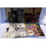 A good collection of The Beatles LPs - With The Beatles (PMC1206), Help! (PMC1255), Please Please Me